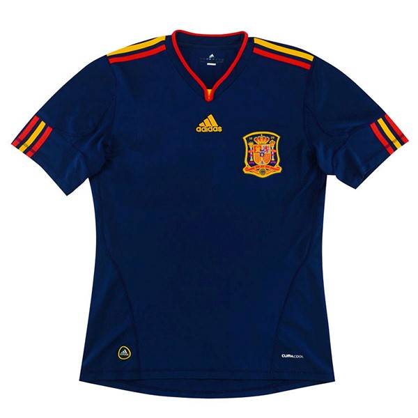 Camiseta España Segunda equipación Retro 2010 Azul